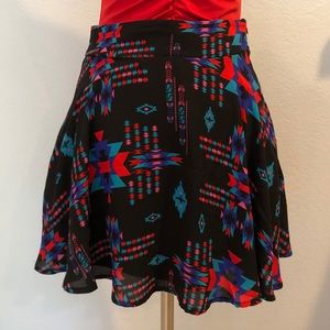 Gianni Bono Tribal Print Skater Skirt